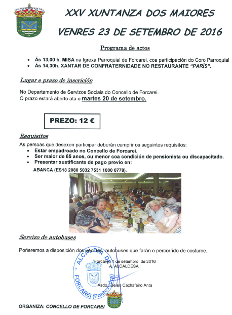 XXV XUNTANZA DOS MAIORES XXV XUNTANZA DOS MAIORES